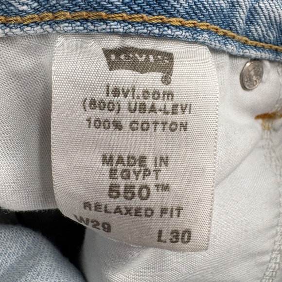 Levi’s 550 Relaxed Fit Light Wash Vintage Jeans W29 L30 - Picture 13 of 15